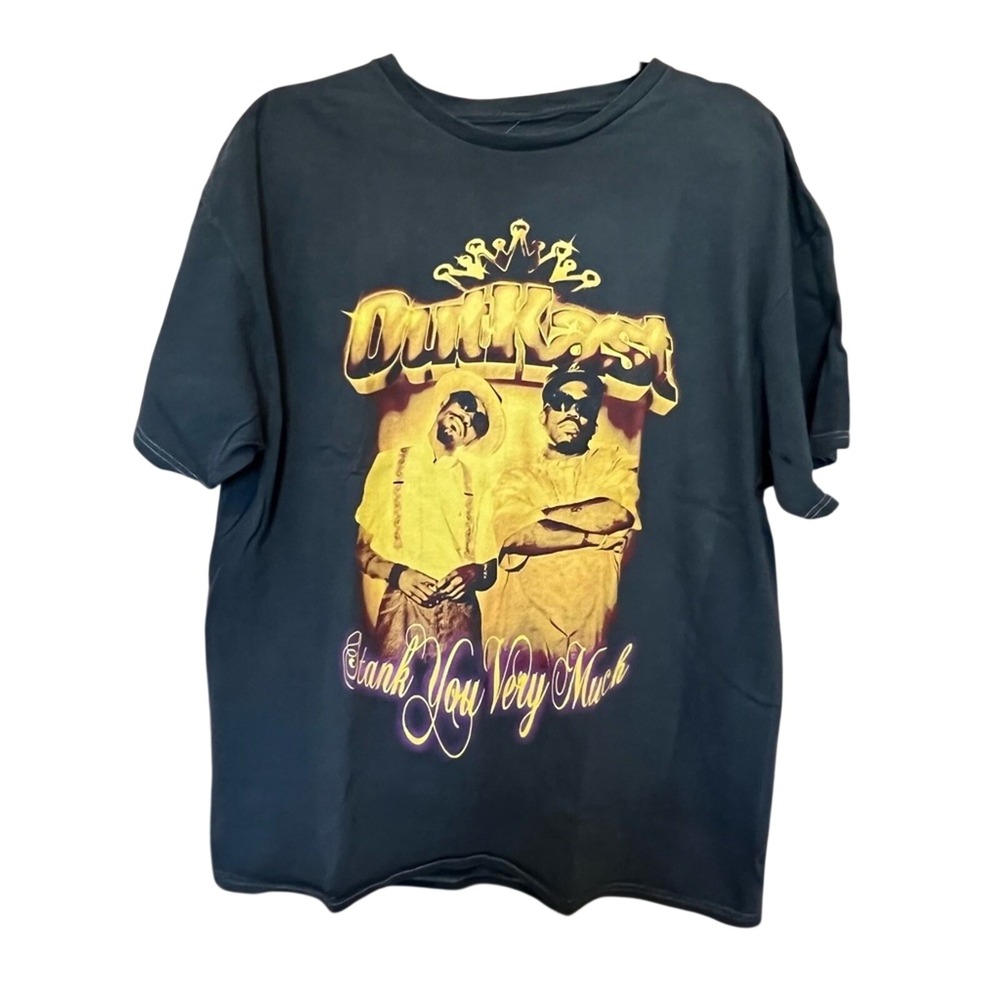 NWT OutKast Graphic Tee Large Black Vintage Wash Stank You Very Much Graphic‎